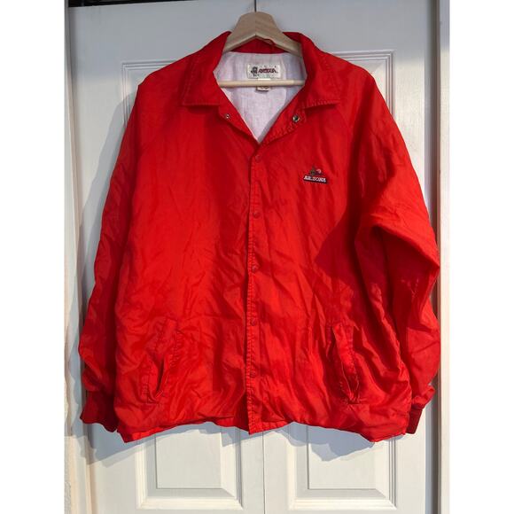 Vintage Red Windbreaker with Arizona Patch - Picture 1 of 7